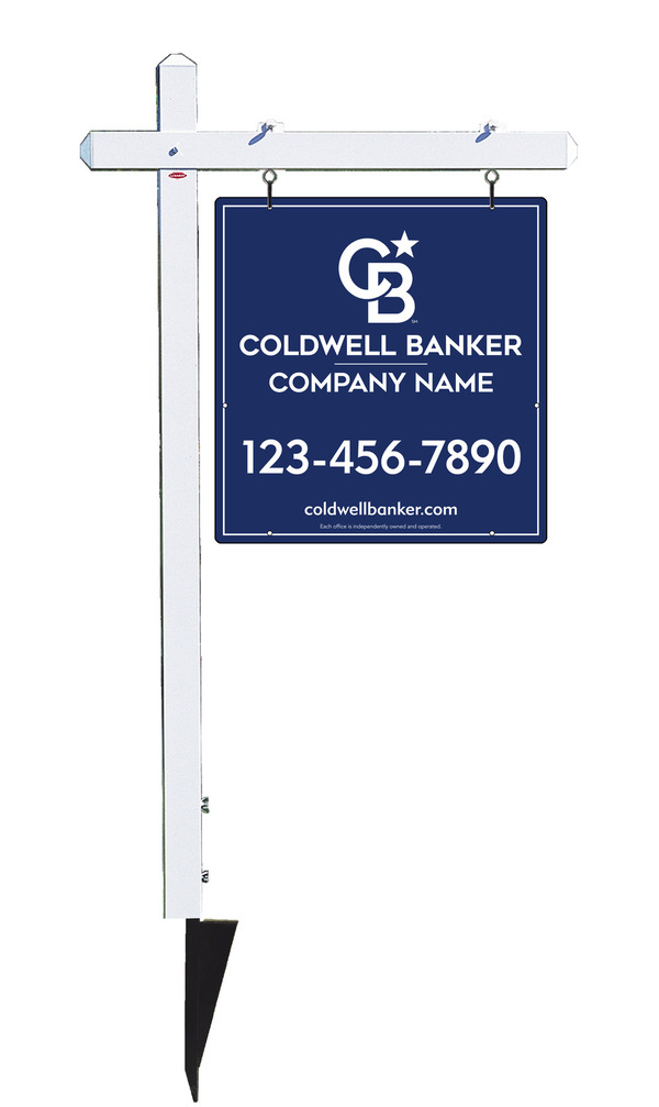 Sign Post and Office Sign Panel Unit, 25h x 24w, .063 Aluminum