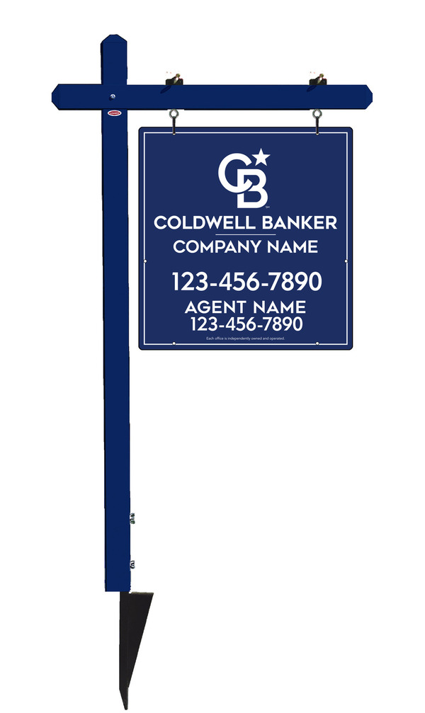 Sign Post and Agent Sign Panel Unit, 25h x 24w, .063 Aluminum