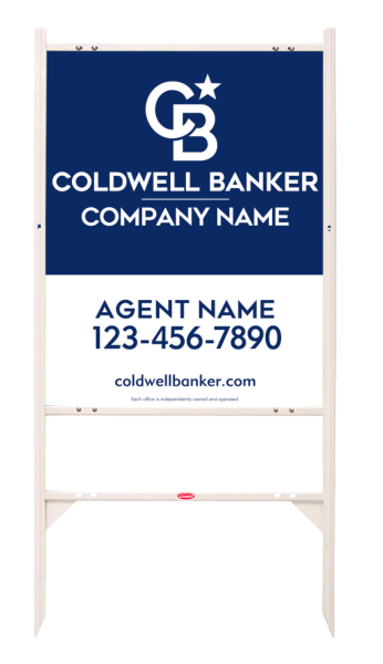 Angle Iron Frame and Agent Sign Panel Unit, 30h x 24w, Steel