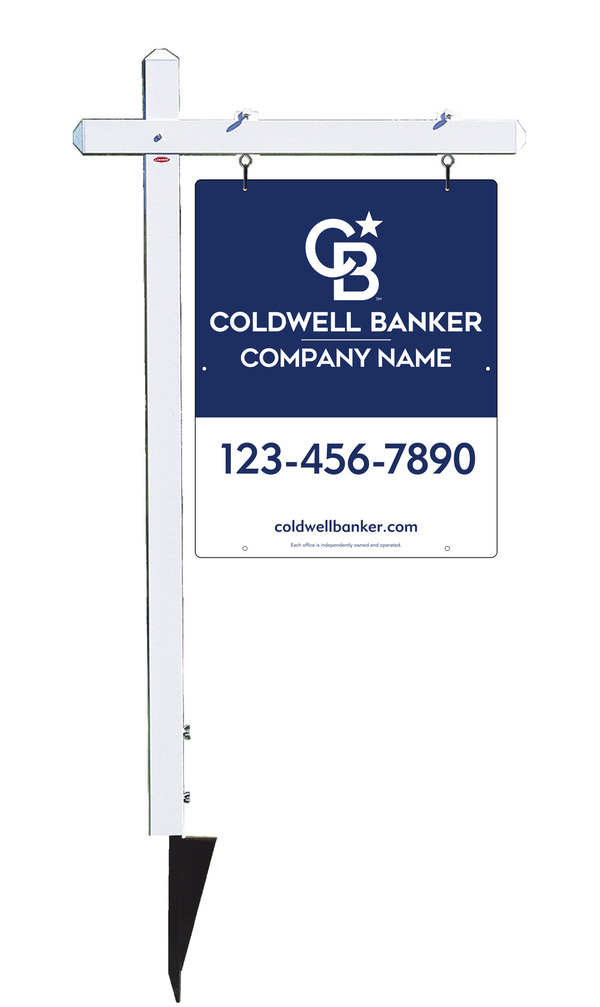 Sign Post and Office Sign Panel Unit, 30h x 24w, .063 Aluminum