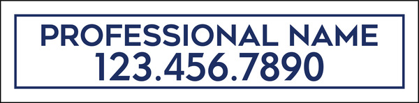 Commercial Professional Name Sign Rider, SF, 12h x 48w, 10MM Corrugated Plastic