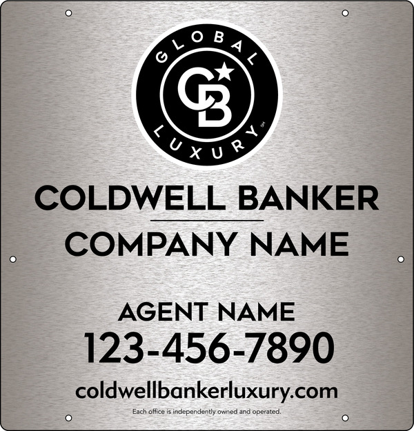 Agent Hanging Sign Panel, 25h x 24w, 3MM Brushed Aluminum Composite