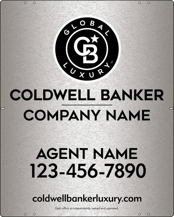 Agent Sign Panel, 30h x 24w, 3MM Brushed Aluminum Composite