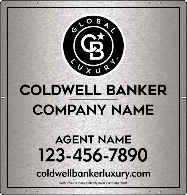 Agent Sign Panel, 25h x 24w, 3MM Brushed Aluminum Composite