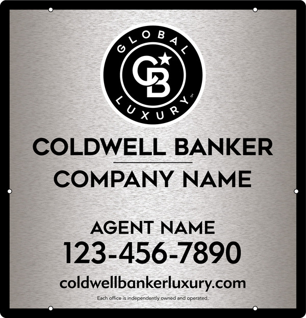 Agent Hanging Sign Panel, 25h x 24w, 3MM Brushed Aluminum Composite
