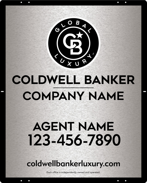 Agent Sign Panel, 30h x 24w, 3MM Brushed Aluminum Composite