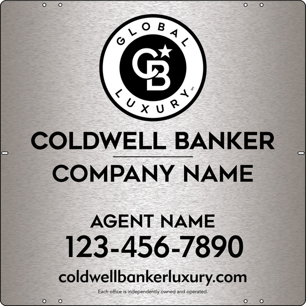 Agent Sign Panel, 24h x 24w, 3MM Brushed Aluminum Composite