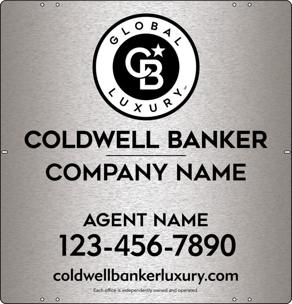 Agent Sign Panel, 25h x 24w, 3MM Brushed Aluminum Composite