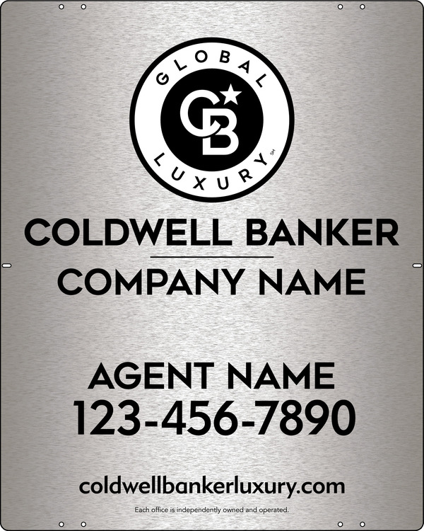 Agent Sign Panel, 30h x 24w, 3MM Brushed Aluminum Composite
