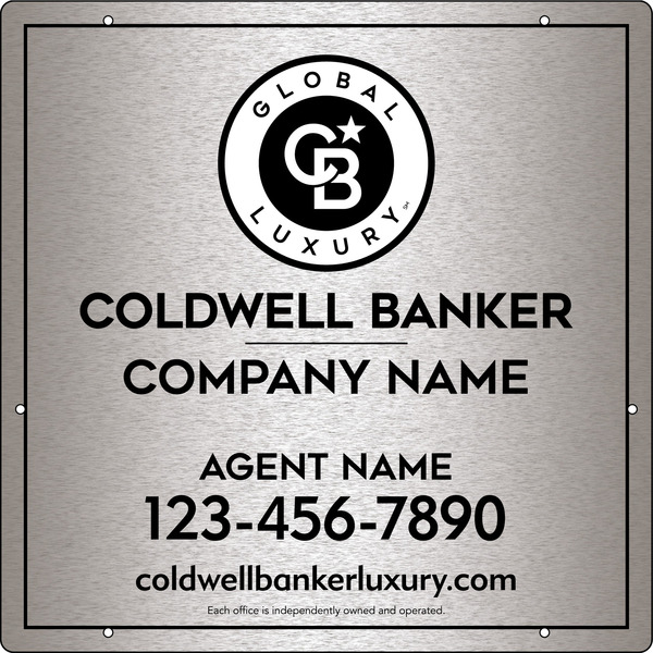 Agent Hanging Sign Panel, 24h x 24w, 3MM Brushed Aluminum Composite