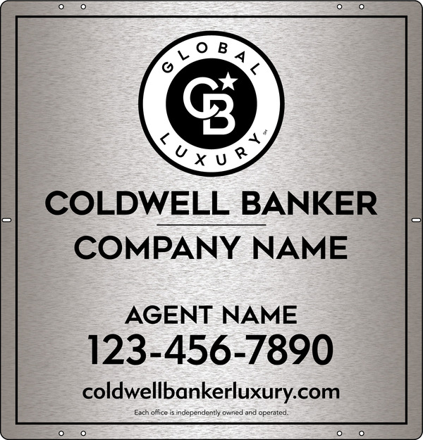 Agent Sign Panel, 25h x 24w, 3MM Brushed Aluminum Composite