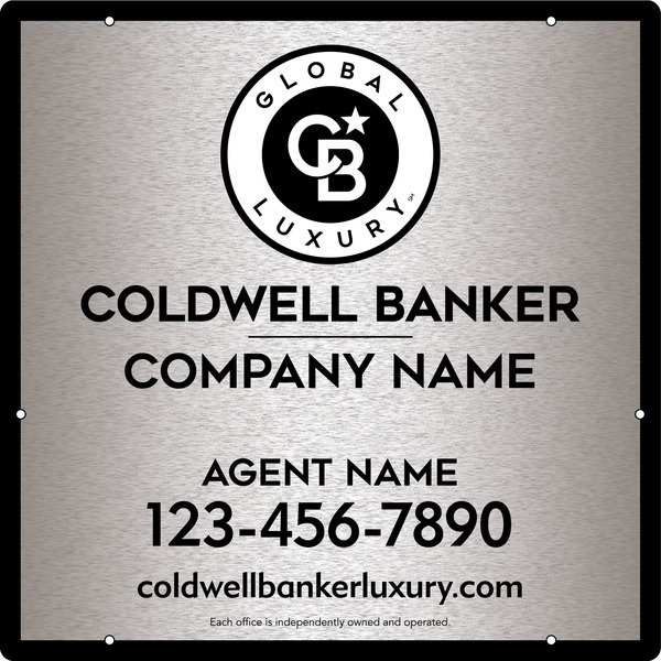 Agent Hanging Sign Panel, 24h x 24w, 3MM Brushed Aluminum Composite