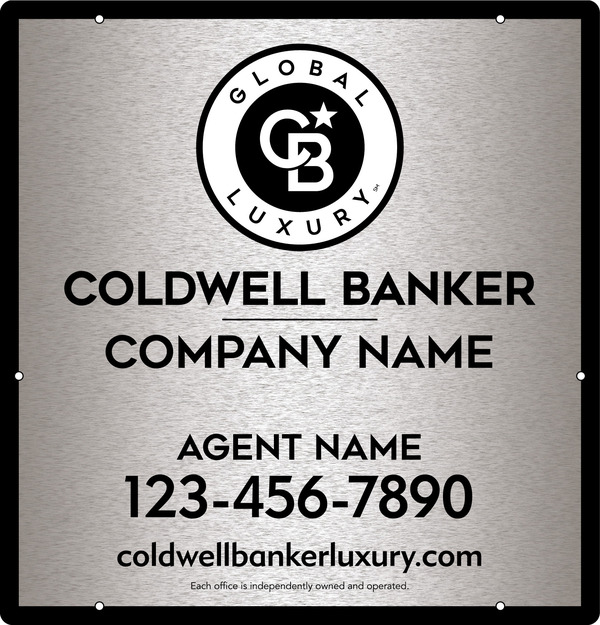 Agent Hanging Sign Panel, 25h x 24w, 3MM Brushed Aluminum Composite