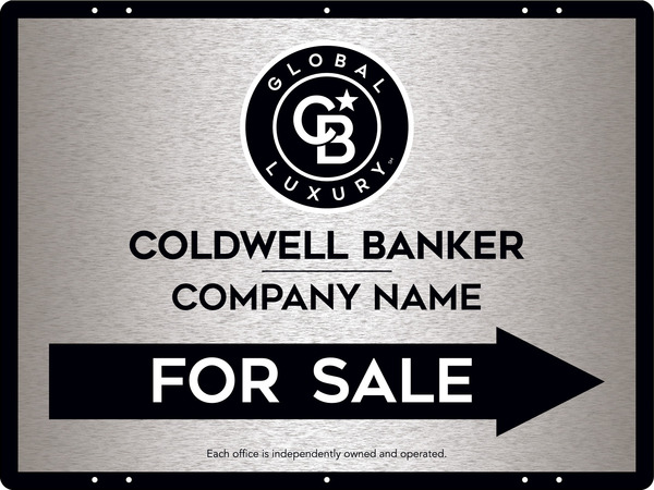 Directional Office For Sale Sign Panel, 18h x 24w, 3MM Brushed Aluminum Composite