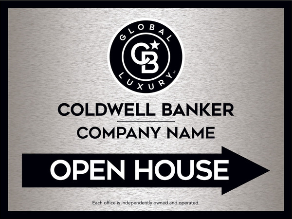 Directional Office Open House Sign Panel, 18h x 24w, 4mm Corrugated