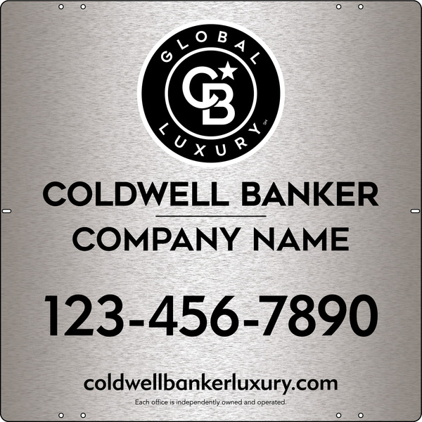 Office Sign Panel, 24h x 24w, 3MM Brushed Aluminum Composite