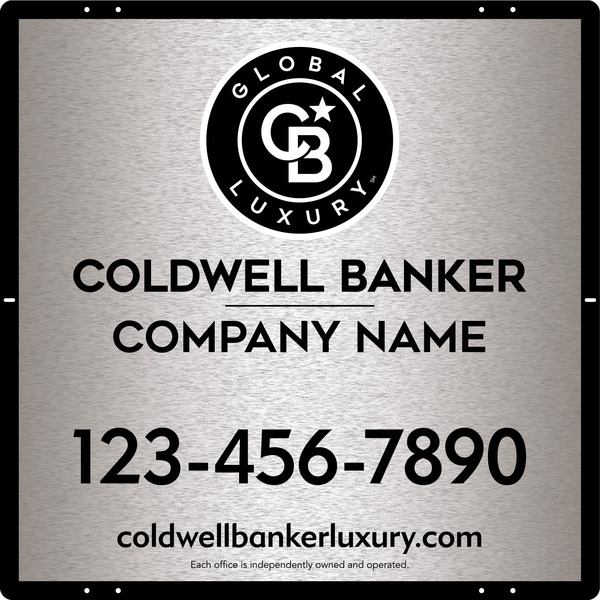 Office Sign Panel, 24h x 24w, 3MM Brushed Aluminum Composite