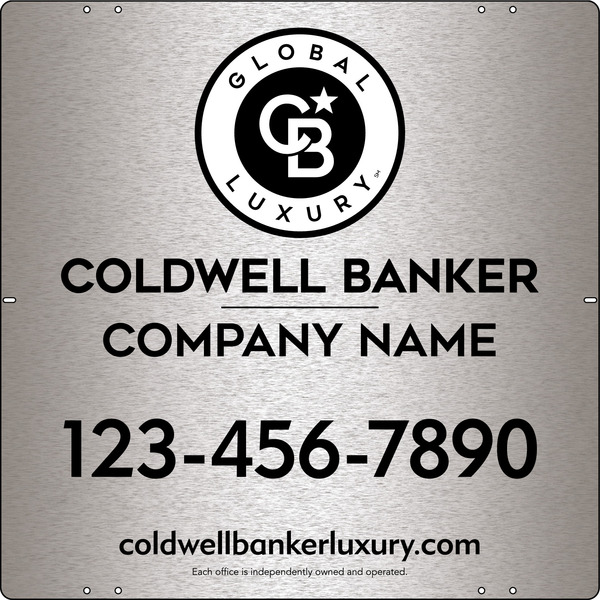 Office Sign Panel, 24h x 24w, 3MM Brushed Aluminum Composite