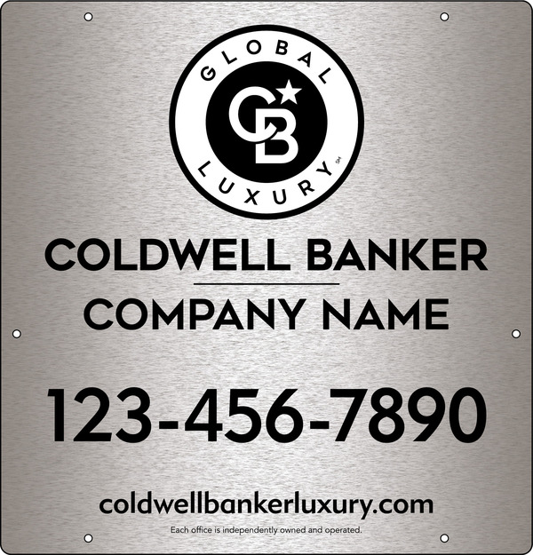 Office Hanging Sign Panel, 25h x 24w, 3MM Brushed Aluminum Composite