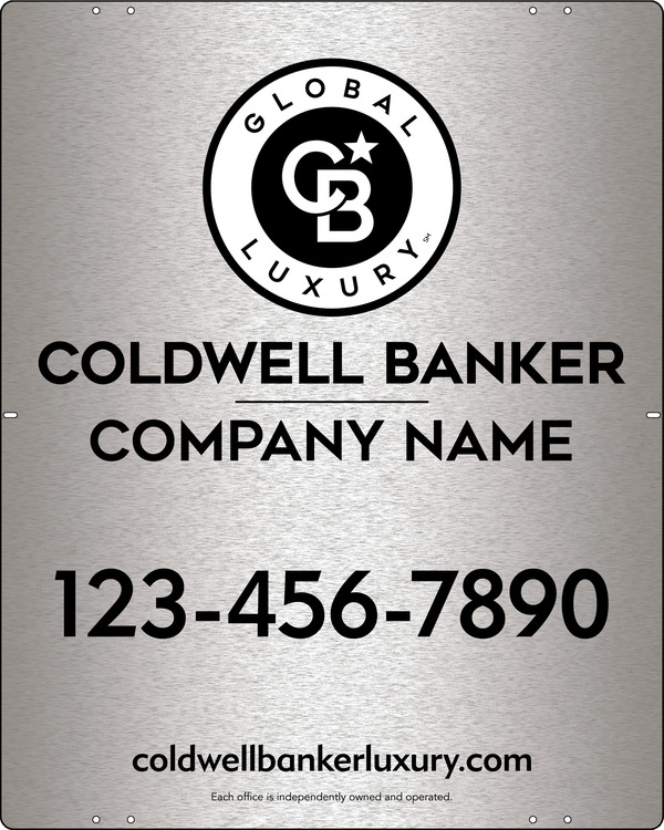 Office Sign Panel, 30h x 24w, 3MM Brushed Aluminum Composite