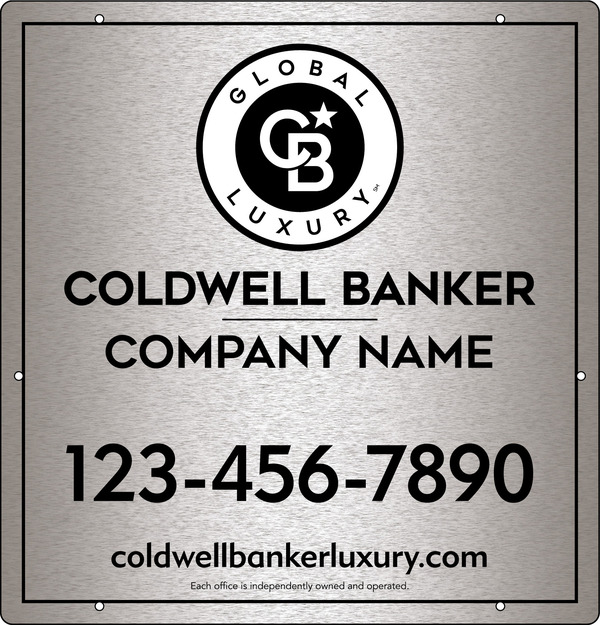 Office Hanging Sign Panel, 25h x 24w, 3MM Brushed Aluminum Composite