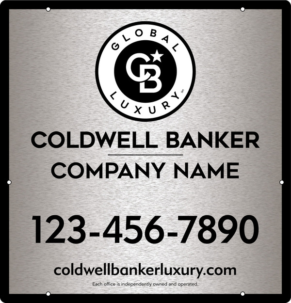 Office Hanging Sign Panel, 25h x 24w, 3MM Brushed Aluminum Composite