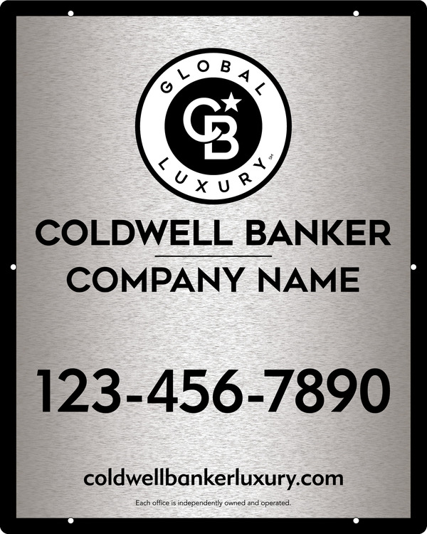 Office Hanging Sign Panel, 30h x 24w, 3MM Brushed Aluminum Composite