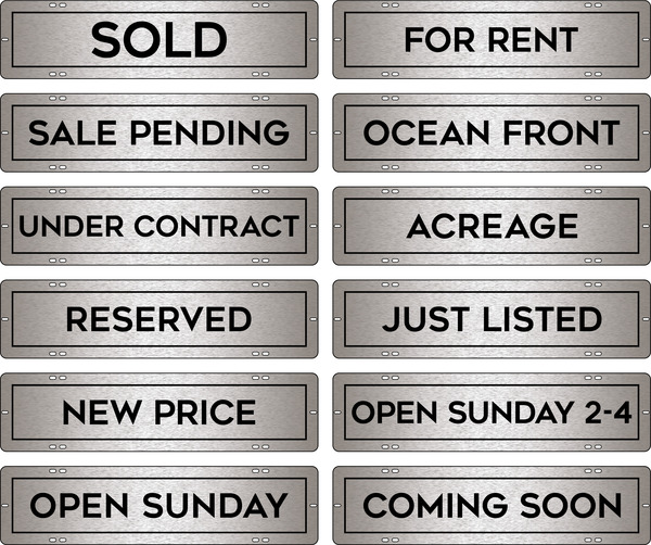 Message Sign Riders, 6h x 24w, 3MM Brushed Aluminum Composite