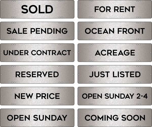 Message Sign Riders, 6h x 24w, 3MM Brushed Aluminum Composite