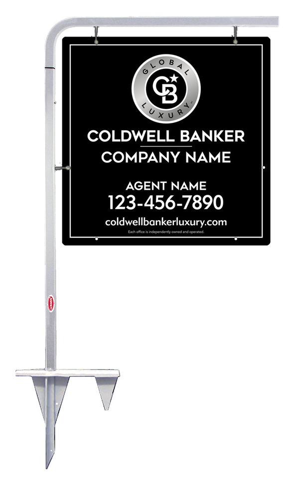 Tubular Stake and Agent Sign Panel Unit, 24h x 24w, 3MM Aluminum Composite