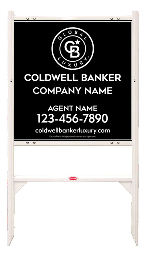 Angle Iron Frame and Agent Sign Panel Unit, 24h x 24w, 3MM Aluminum Composite