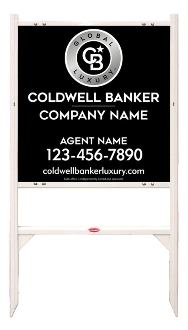 Angle Iron Frame and Agent Sign Panel Unit, 24h x 24w, 3MM Aluminum Composite
