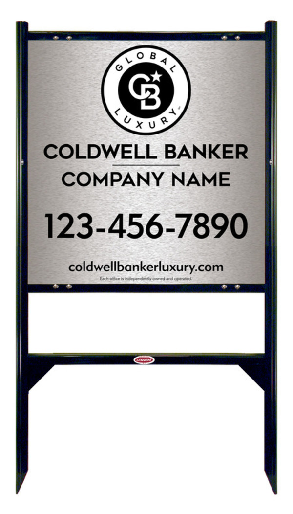 Angle Iron Frame and Office Sign Panel Unit, 24h x 24w, Brushed Aluminum Composite