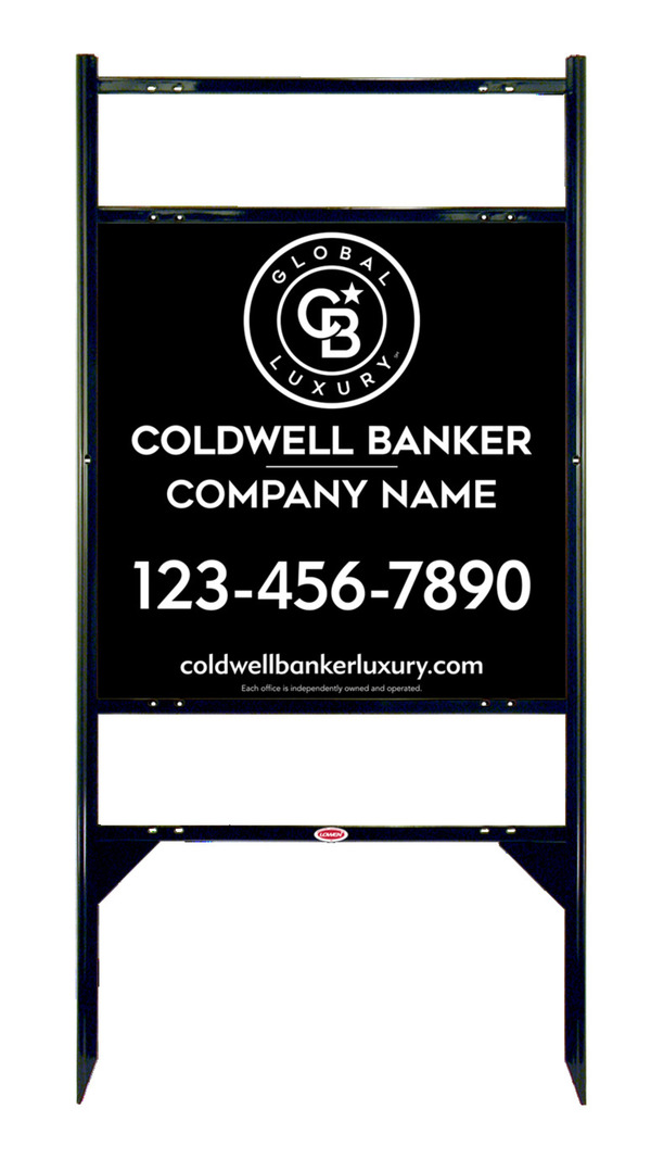 Angle Iron Frame w 2 Rider Inserts and Office Sign Panel Unit, 24h x 24w, Steel