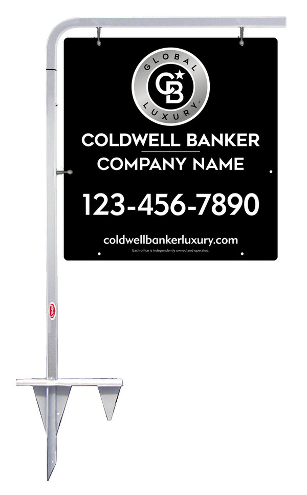 Tubular Stake and Office Sign Panel Unit, 25h x 24w, 3MM Aluminum Composite