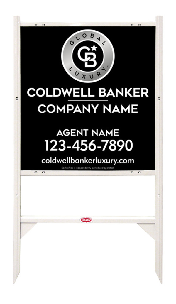 Angle Iron Frame and Agent Sign Panel Unit, 25h x 24w, 3MM Aluminum Composite