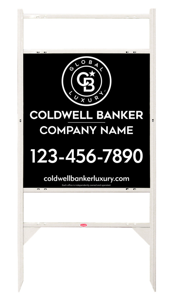 Angle Iron Frame w 2 Rider Inserts and Office Sign Panel Unit, 25h x 24w, 3MM Aluminum Composite