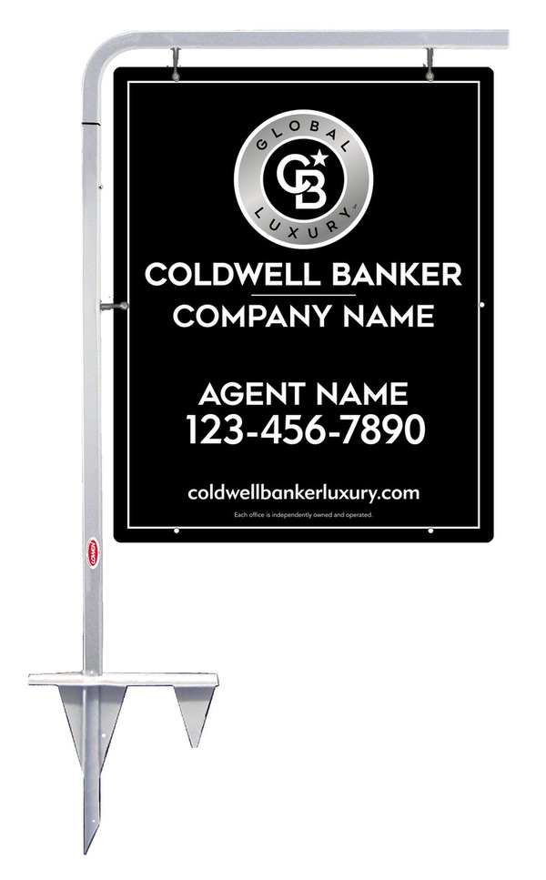 Tubular Stake and Agent Sign Panel Unit, 30h x 24w, .063 Aluminum