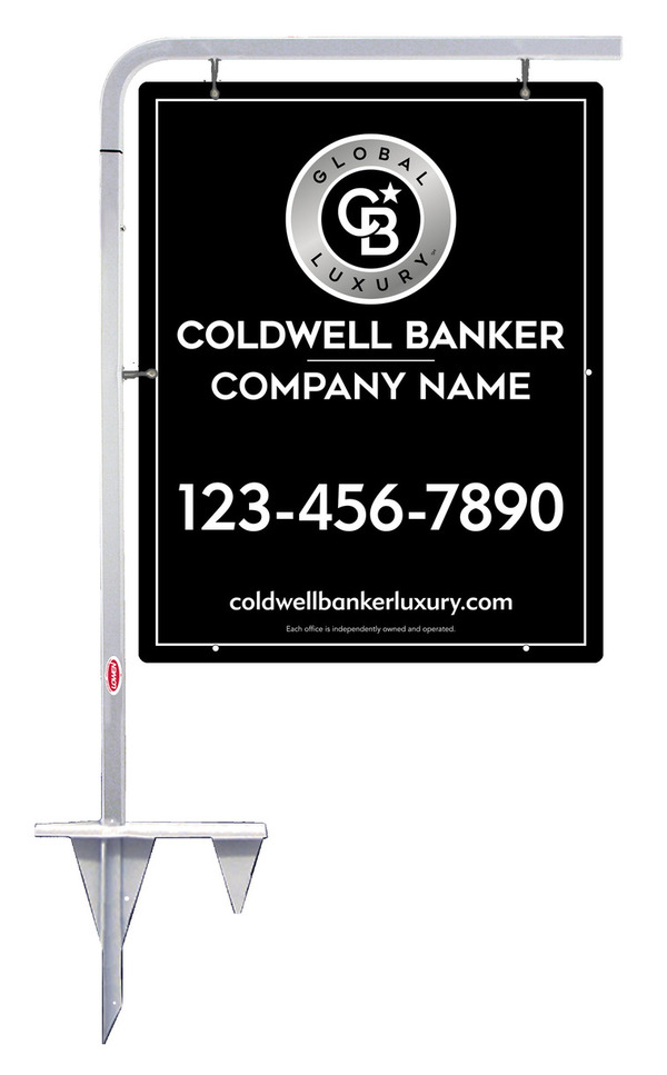 Tubular Stake and Office Sign Panel Unit, 30h x 24w, 3MM Aluminum Composite
