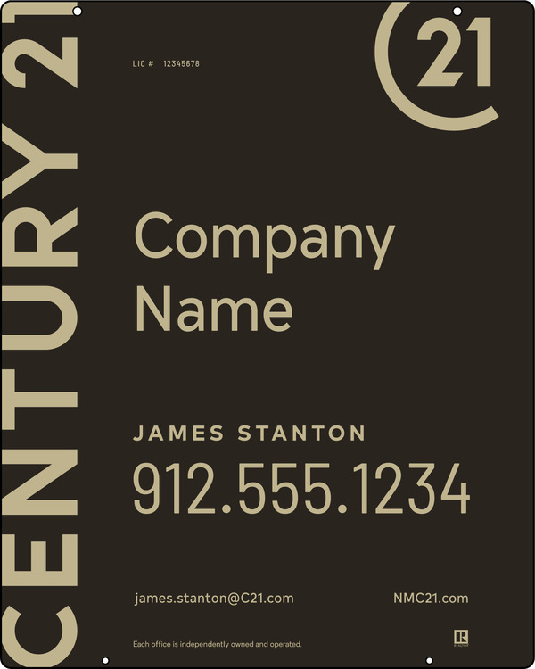 Aluminum Hanging Panel 30x24 DF - Century 21 | Lowen Sign