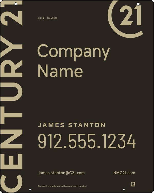 Aluminum Composite Hanging Panel 30x24 DF - Century 21 | Lowen Sign