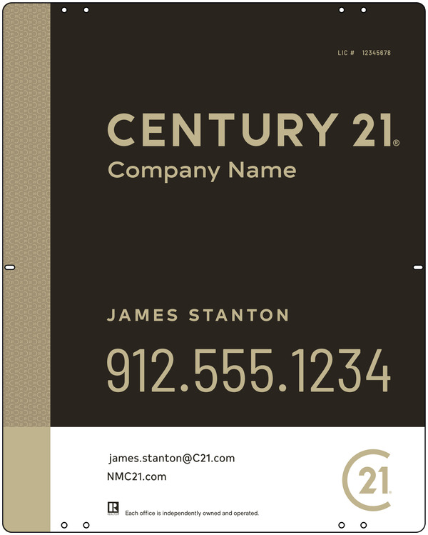 Aluminum Yard Panel 30x24 DF - Century 21 | Lowen Sign