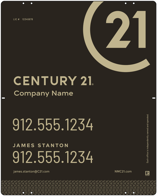 Aluminum Composite Yard Panel 30x24 DF - Century 21 | Lowen Sign