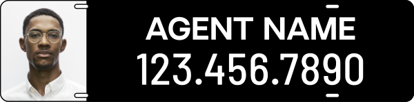 Steel Agent Name Photo Rider 6x24 White - Century 21 | Lowen Sign