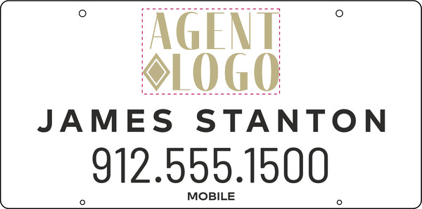 Aluminum Composite Agent Logo Centric Hanging Rider 12x24 - C21