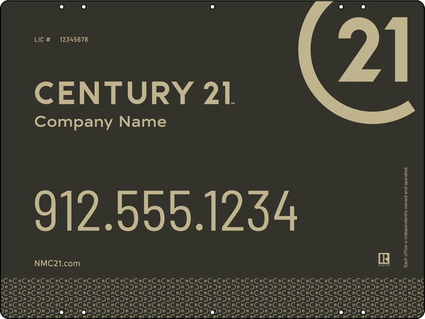 Steel Yard Sign Panel 18x24 DF - Century 21 | Lowen Sign