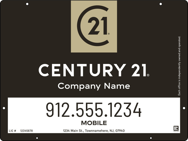 Aluminum Composite Office Hanging Panel 18x24 - Century 21 | Lowen Sign