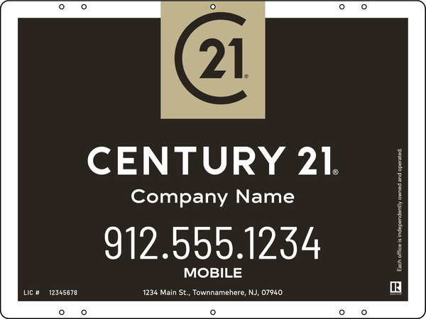 Steel Office Yard Panel 18x24 - Century 21 | Lowen Sign