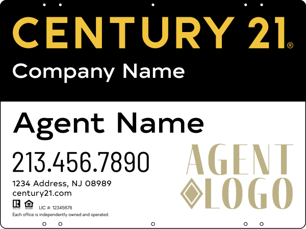 Steel Yard Sign Panel 18x24 DF - Century 21 | Lowen Sign