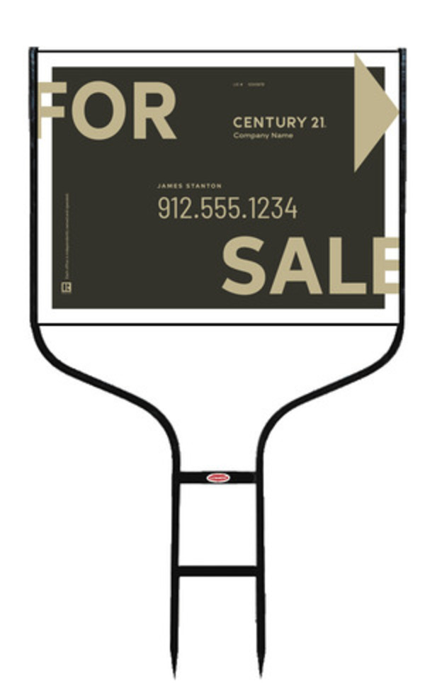 Round Rod Frame and Sign Panel Unit, 18h x 24w